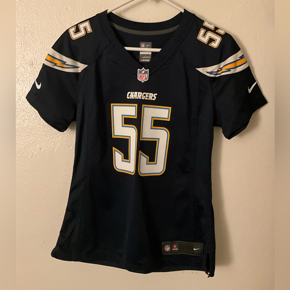 Chargers Nike on the field jerseys 55 Seau